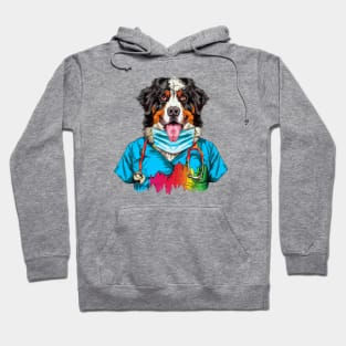 Bernese Mountain Medic Dog Hoodie